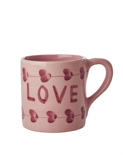 CERAMIC MUG WITH HANDPAINTED L